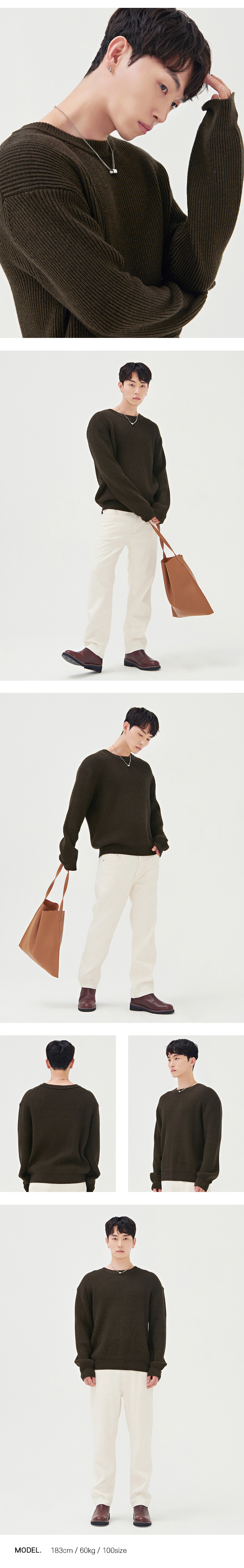 Marron様限定 MUSINSA公式 | CHASECULT Men's Color Mix Round Sweater